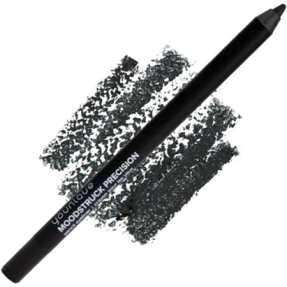 Younique precision, black, pencil eyeliner and pencil sharpener.
